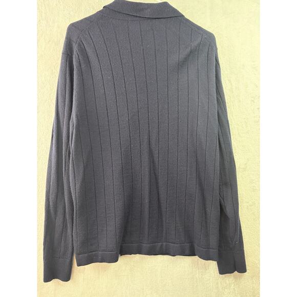 Banana Republic Merino Wool Men’s Cardigan with Collar – Navy – Size L - Picture 6 of 6